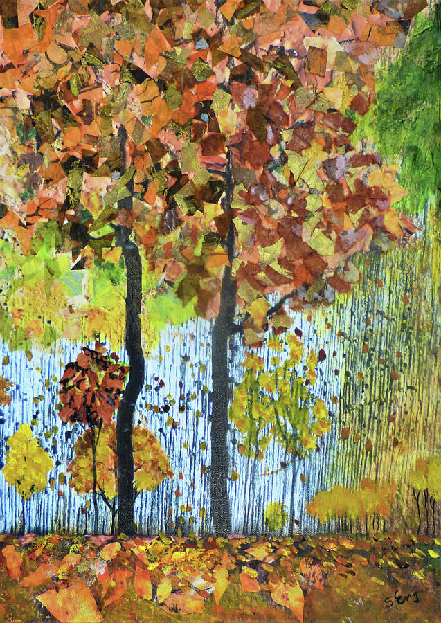 Autumn Mosiac Painting by Sharon Williams Eng