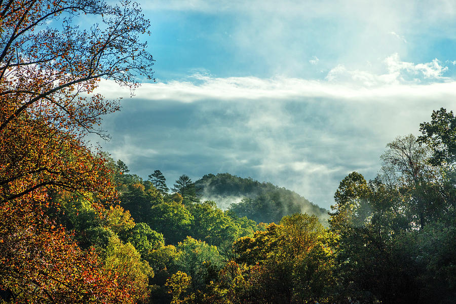 Autumn Mountain Mists Photograph by Debra and Dave Vanderlaan