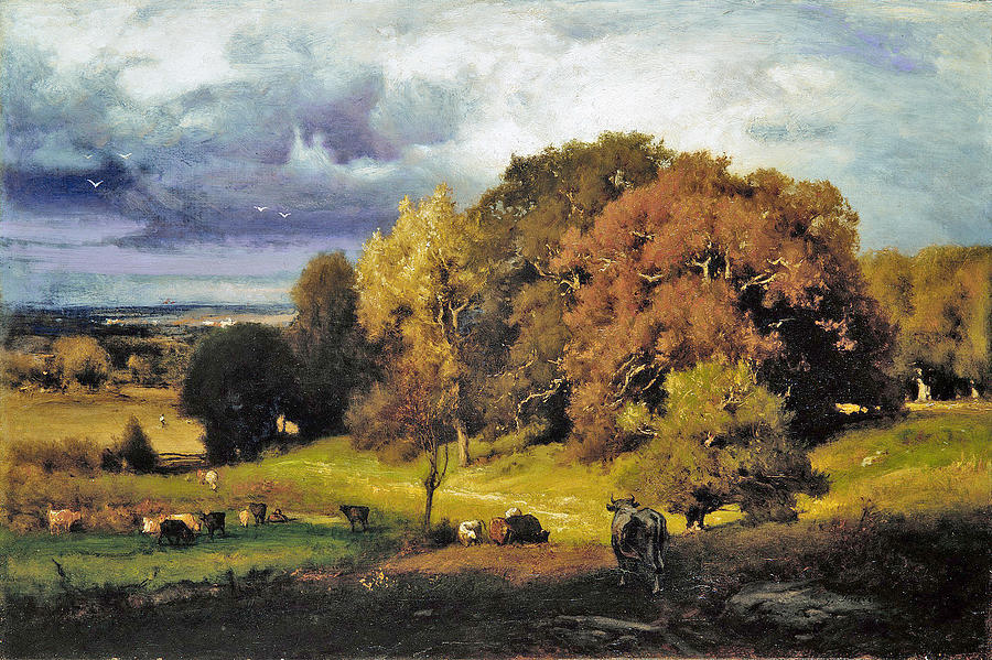 Autumn Oaks Painting by Long Shot