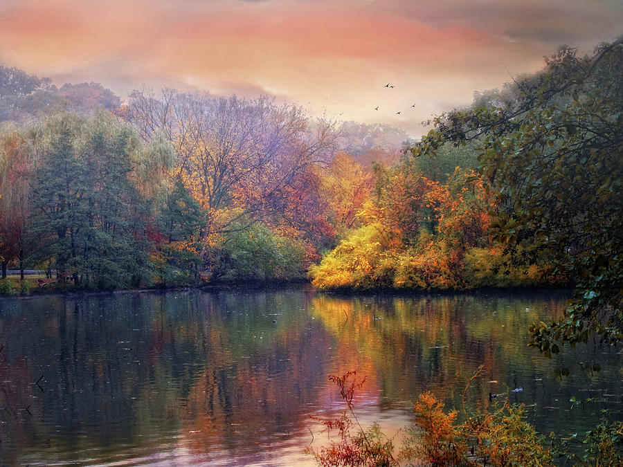 Autumn on a Lake Photograph by Jessica Jenney
