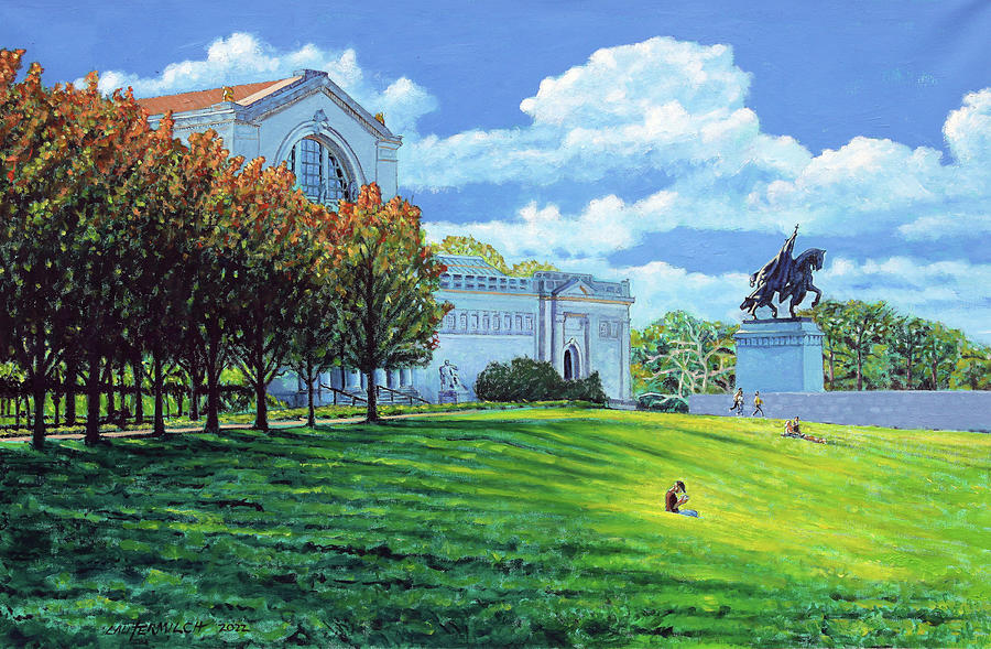 Autumn On Art Hill Painting by John Lautermilch