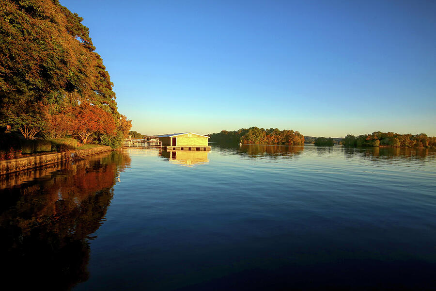 Autumn on Lake Hamilton Arkansas Photograph by Judy Vincent