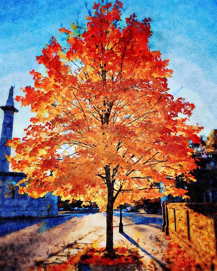 Autumn on Monument Ave Digital Art by Doug Ash
