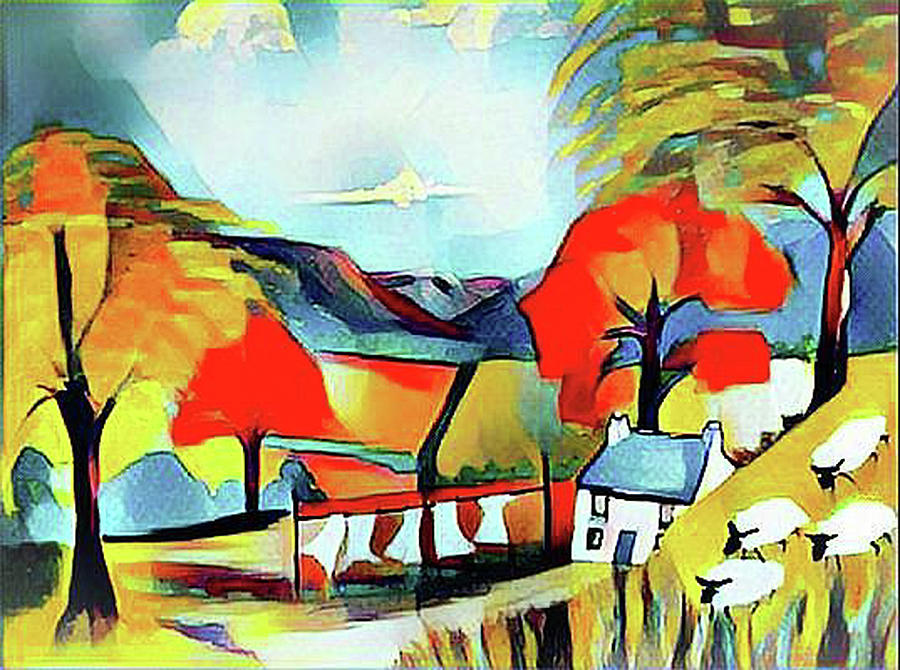 Autumn on Pen Y Fan Revisited Painting by Rusty Gladdish