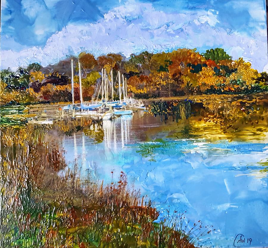 Autumn on the Colne Painting by Angelina Whittaker Cook