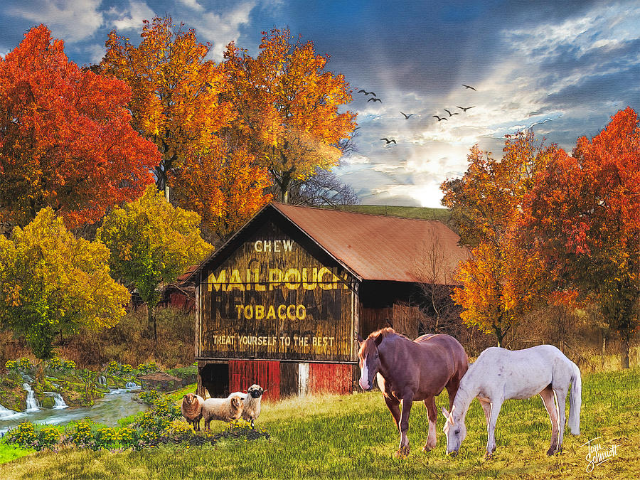 Autumn on the Farm Digital Art by Tom Schmidt