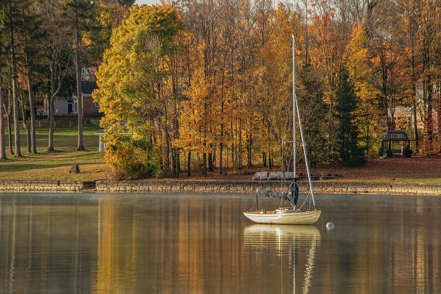 Autumn on the Lake Photograph by Rod Best