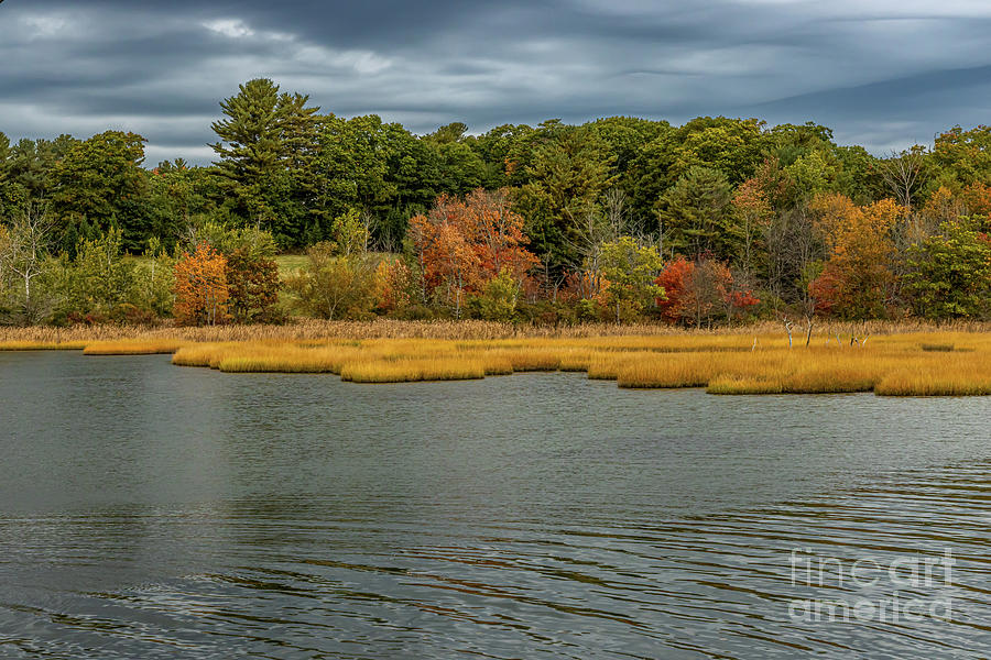 Autumn on the New Meadows River Bath Maine Photograph by Elizabeth Dow