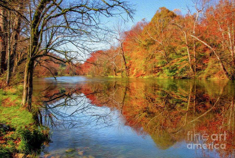 Autumn on the South Fork oil painting Photograph by Shelia Hunt