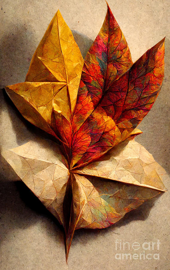 Autumn Origami Digital Art
