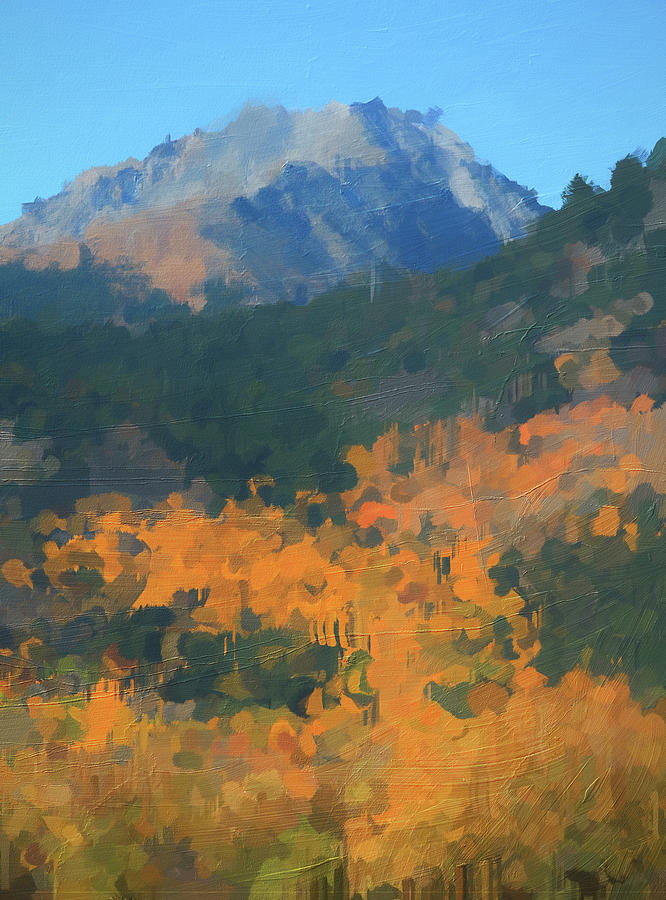 Autumn Painted Mountains Painting by Dan Sproul