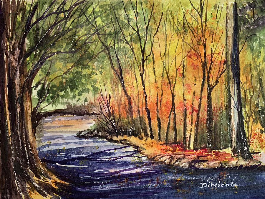 Autumn Path Painting by Anthony DiNicola