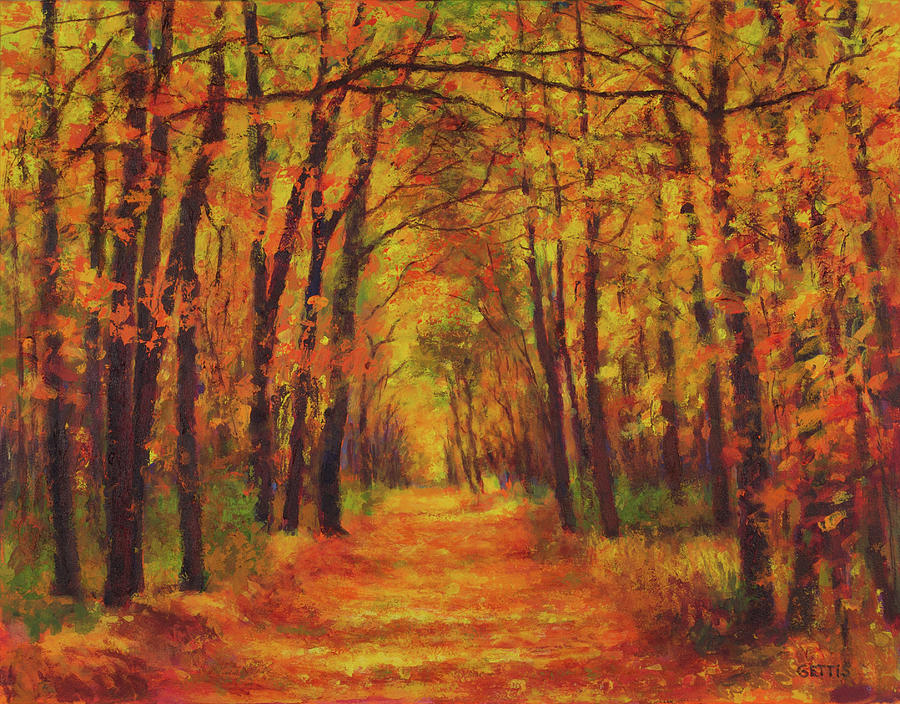 Tree Painting - Autumn Path by Jeff Gettis
