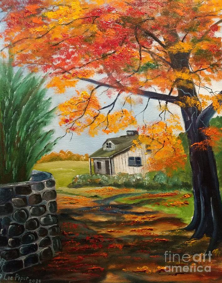 Fall Painting - Autumn Path by Lee Piper