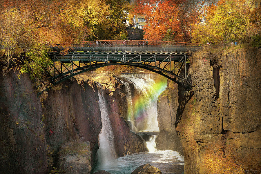 Autumn - Patterson NJ - The Great Patterson Falls  Photograph by Mike Savad