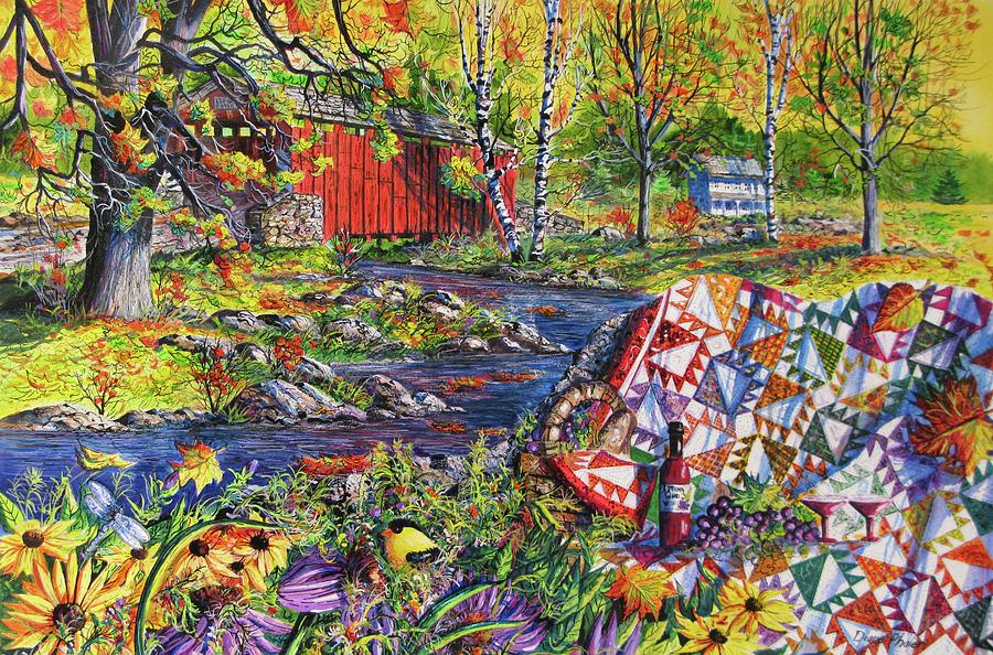 Autumn Picnic Painting by Diane Phalen