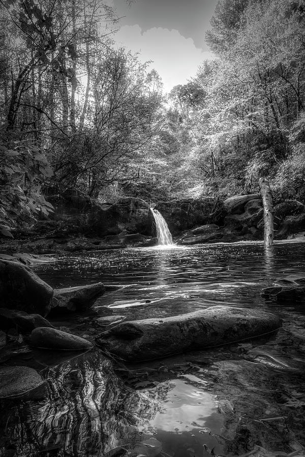 Autumn Pools Black and White Photograph by Debra and Dave Vanderlaan