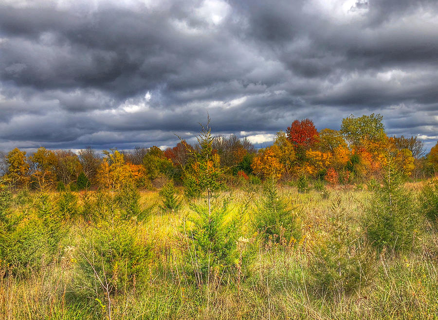 Autumn Prairie Storm, Wellsville Kansas Photograph by Michael Dean Shelton