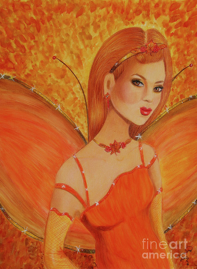 Autumn Princess Fairy Mixed Media by Dorothy Lee
