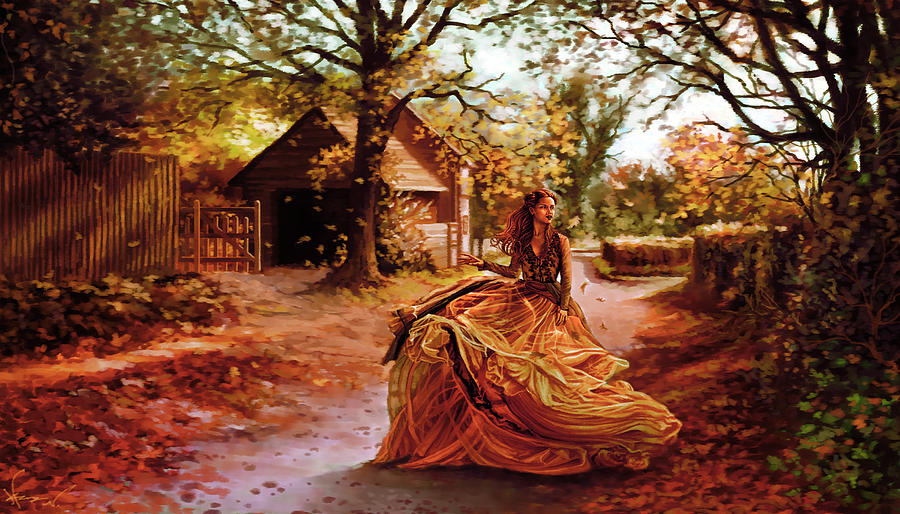Autumn queen Painting by Hans Neuhart