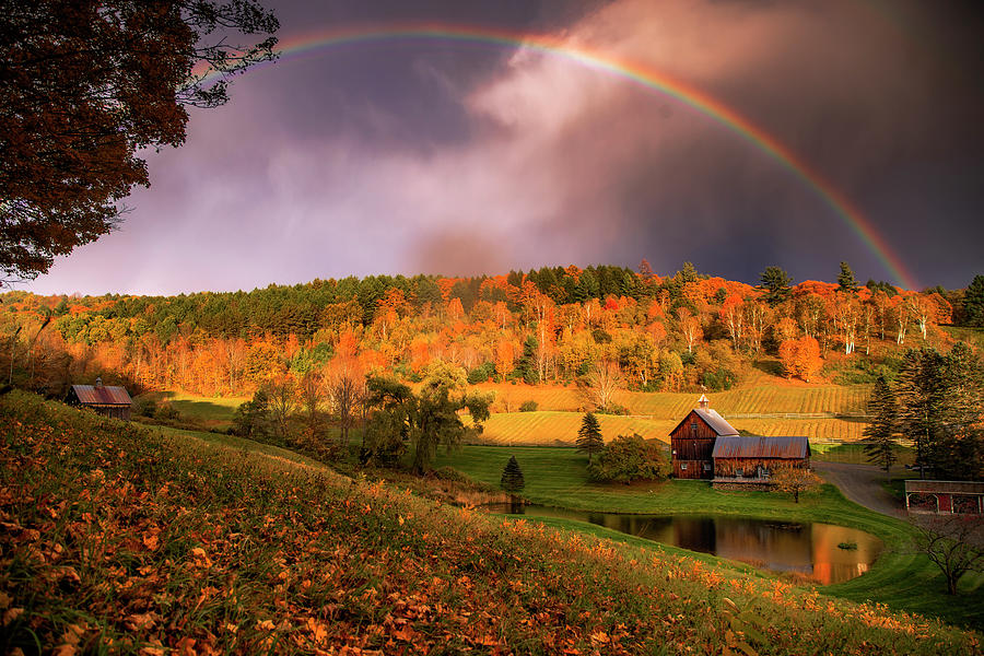 Autumn Rainbow Dreams, Vermont Photograph by Vincent James