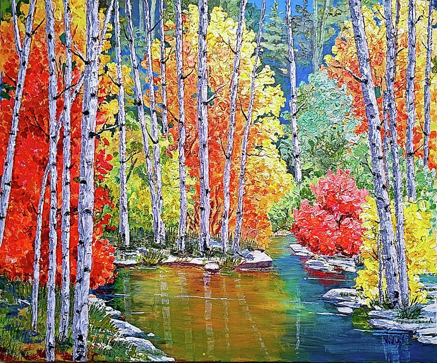 Bright Color Painting - Autumn Rainbow by Vidyut Singhal