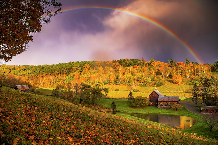 Autumn Rainbow Works, Vermont Photograph by Vincent James