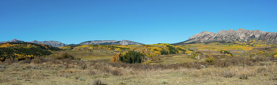 Autumn Rocky Mountain Ranch Panorama Photograph by Ron Long Ltd Photography