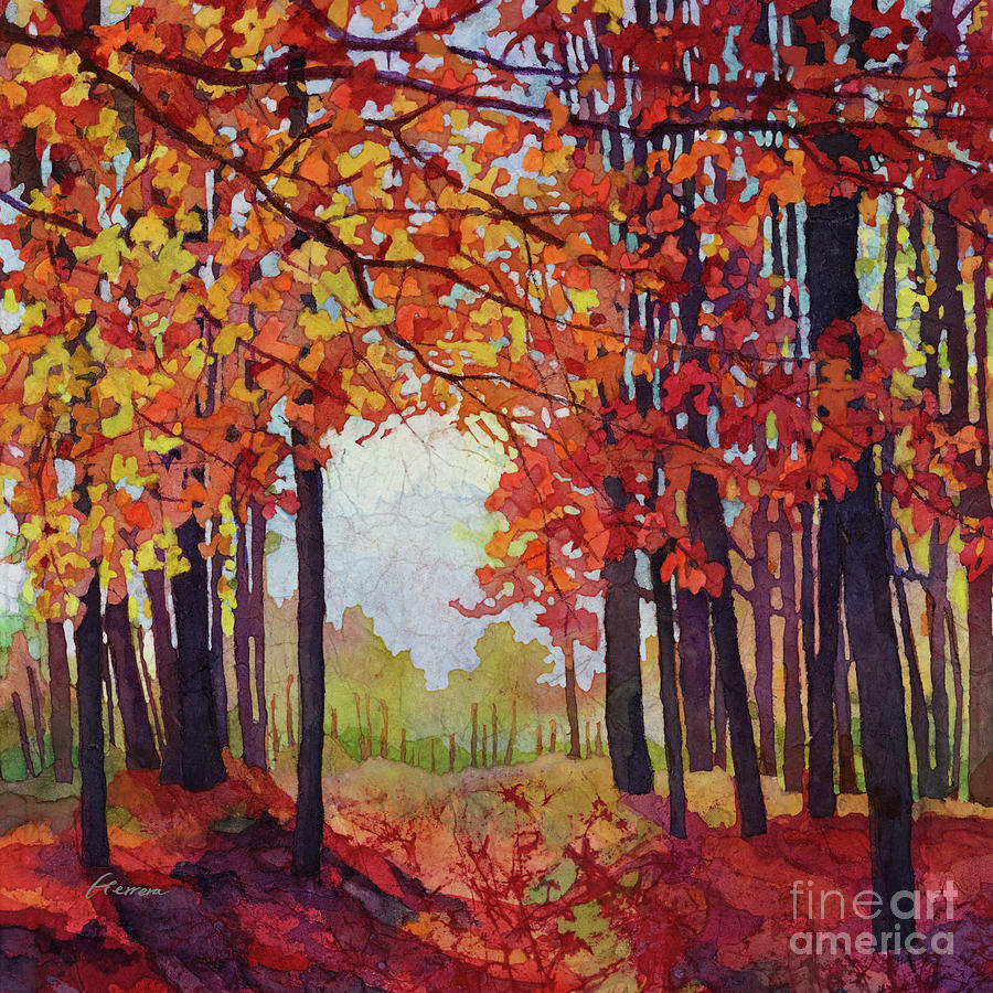 Autumn Rapture - Forest Painting By Hailey E Herrera - Fine Art America