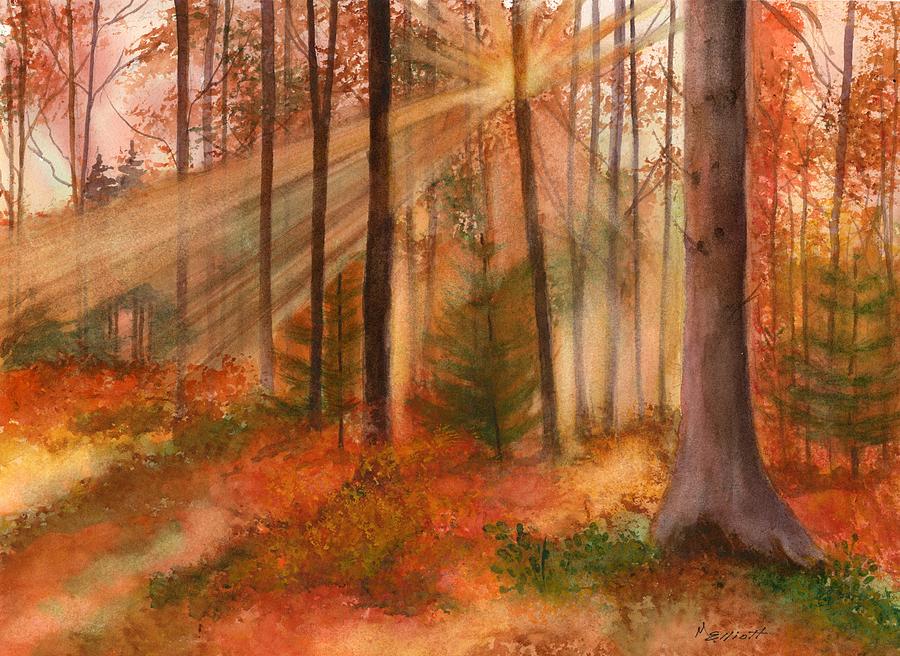Autumn Rays Painting by Marsha Elliott