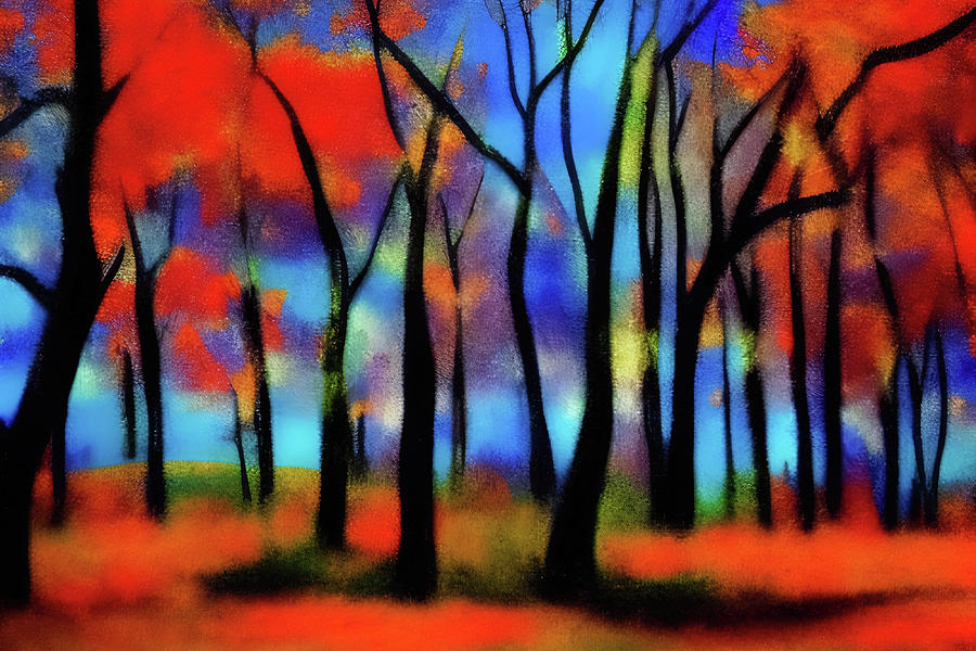 Autumn red vibes Digital Art by Tatiana Travelways