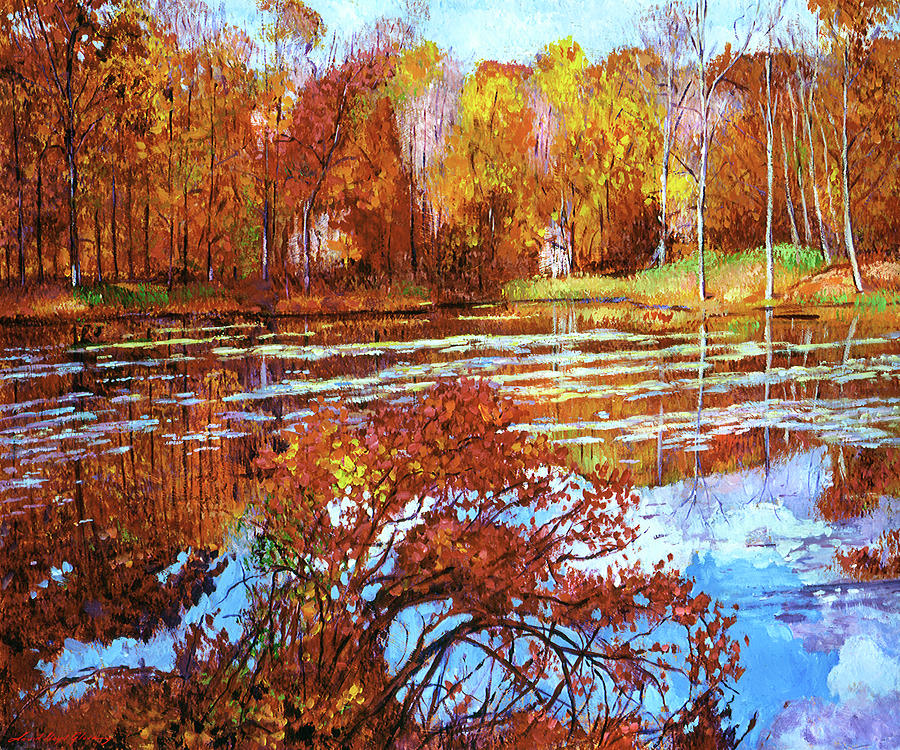 Autumn Reds Painting by David Lloyd Glover
