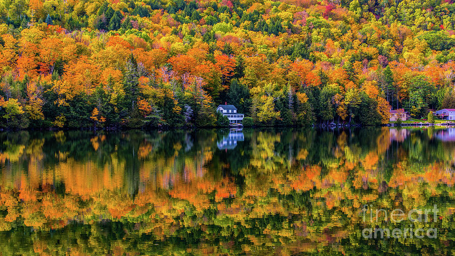 Autumn reflections in Vermont Photograph by Scenic Vermont Photography