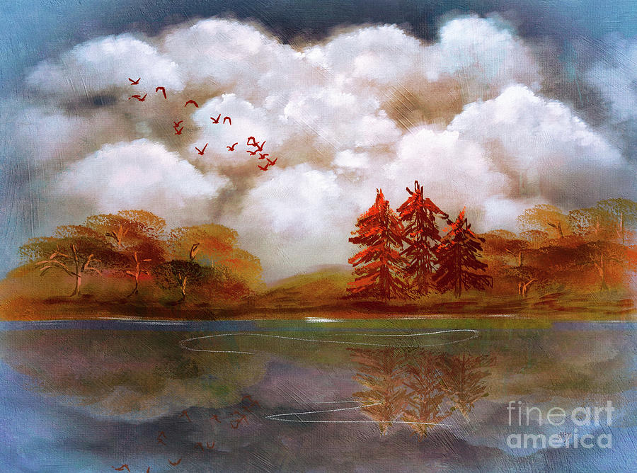 Autumn Reflections Digital Art by Lois Bryan
