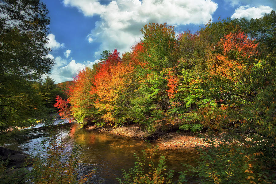 Autumn River - Lincoln, NH Photograph by Joann Vitali