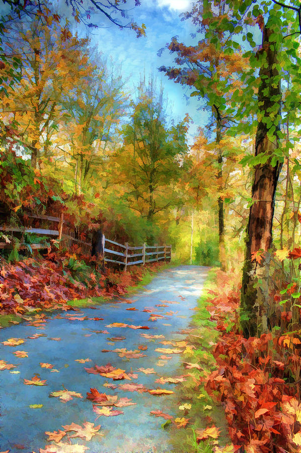 Autumn Road - DWP1156937 Painting by Dean Wittle
