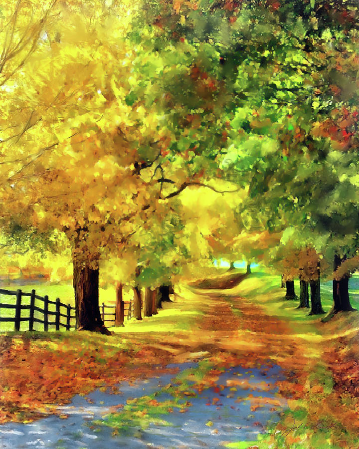 Autumn Road   Painting by Joel Smith