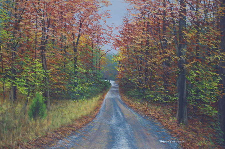 Autumn Road Painting by Timothy Stanford