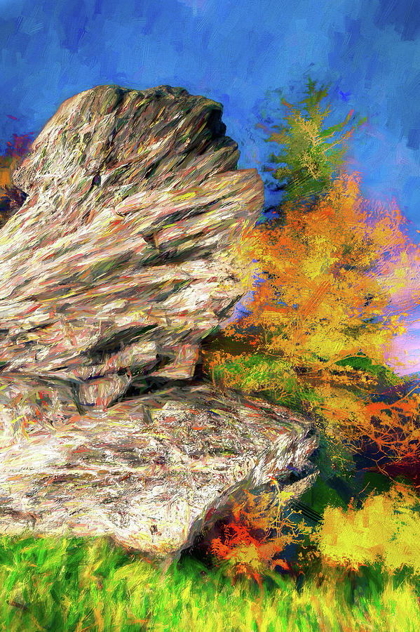 Autumn Rocks ap Painting by Dan Carmichael