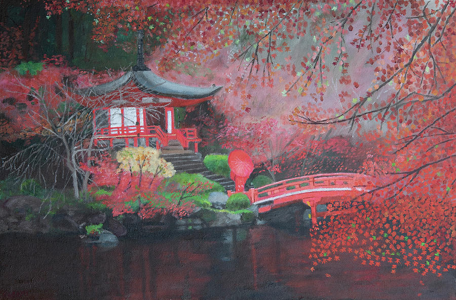 Autumn Scene From Japan Painting by Masami IIDA