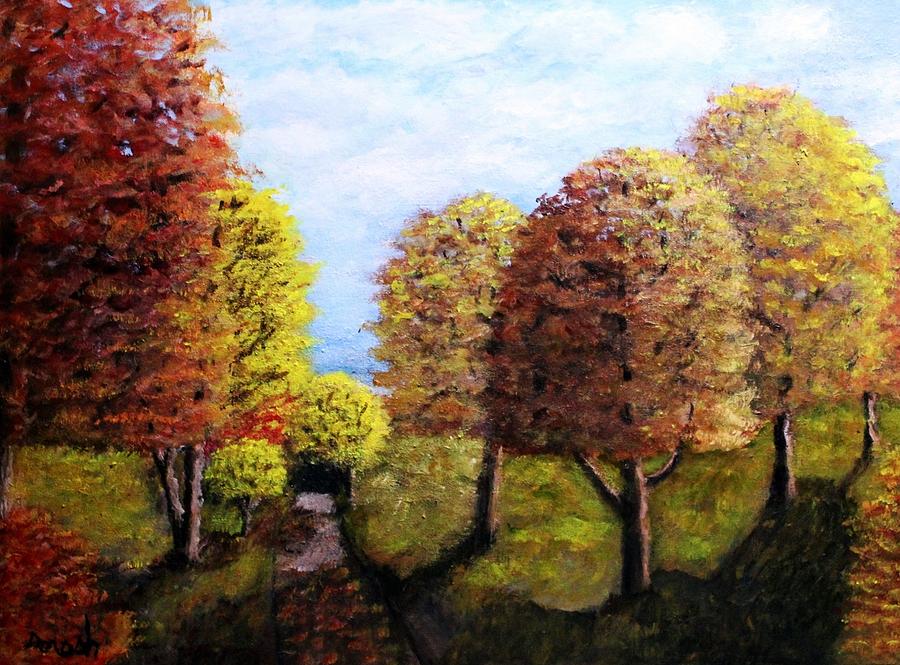 Autumn Scene Painting by Gregory Dorosh