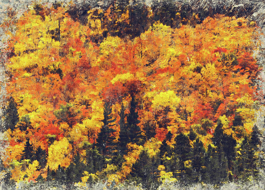 Autumn Scene Impasto Painting Painting by Dan Sproul
