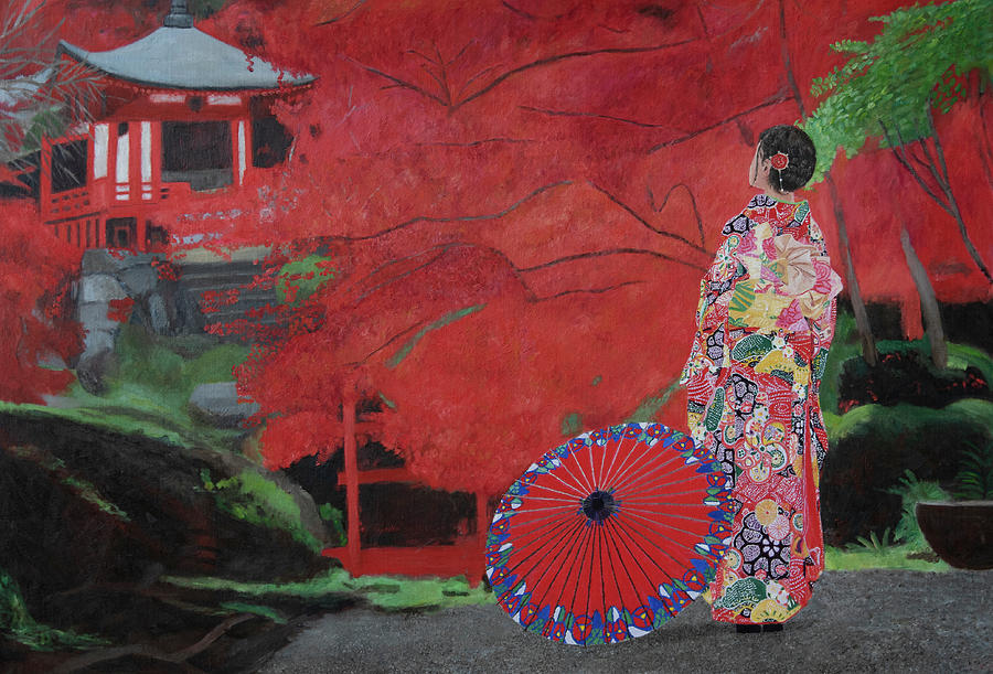 Autumn Scene in Japan Painting by Masami IIDA