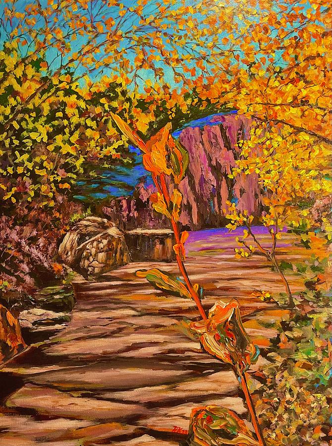 Autumn scene Painting by Ray Khalife