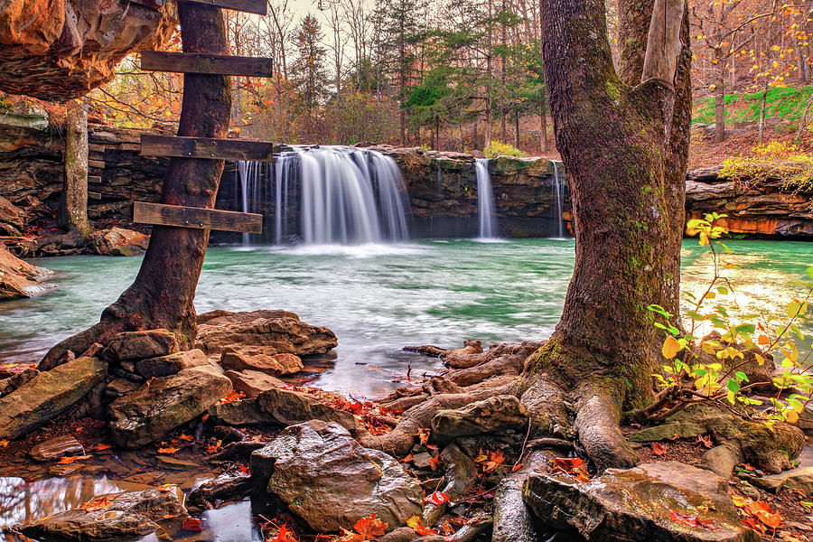 Autumn Serenity At Falling Water Falls Photograph by Gregory Ballos