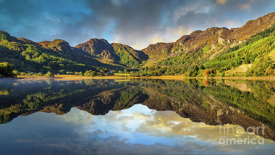 Fall Photograph - Autumn Serenity at Llyn Crafnant by Adrian Evans