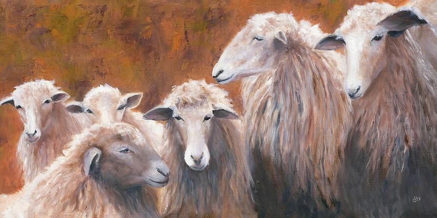 Autumn Sheep Painting by Deborah Butts