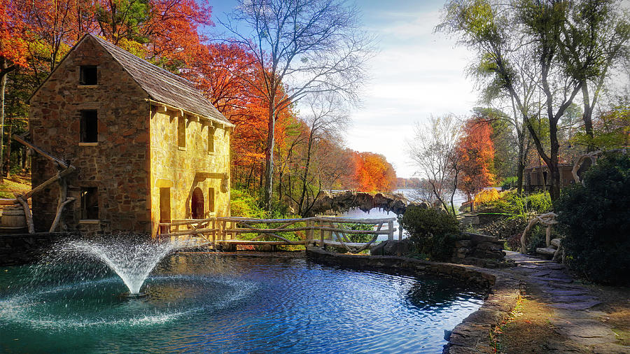 Autumn Shines On The Old Mill Photograph by Karen Beasley