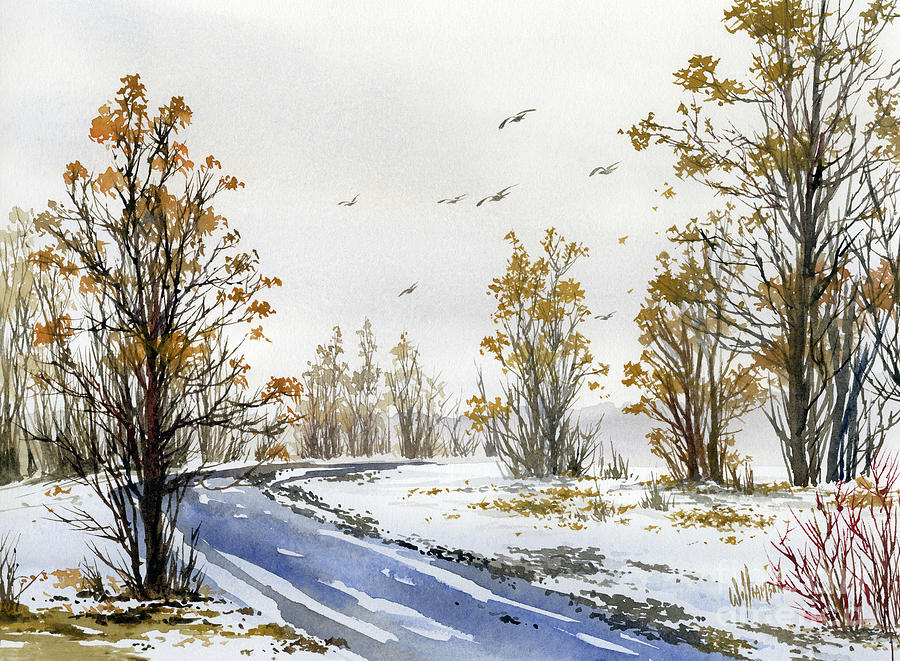 Autumn Snow Painting by James Williamson