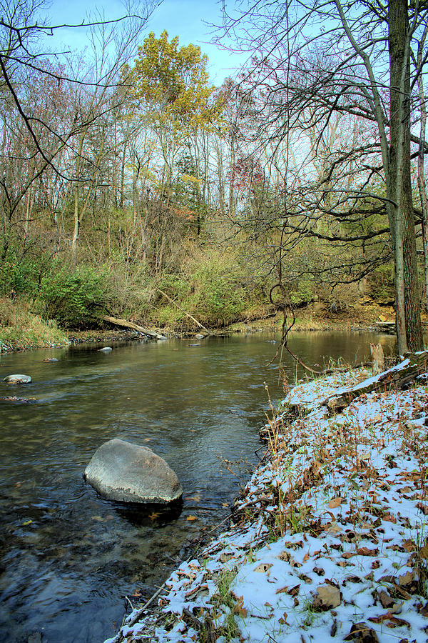 River Photograph - Autumn Snows by Bonfire Photography River Photograph - Autumn Snows by Bonfire Photography